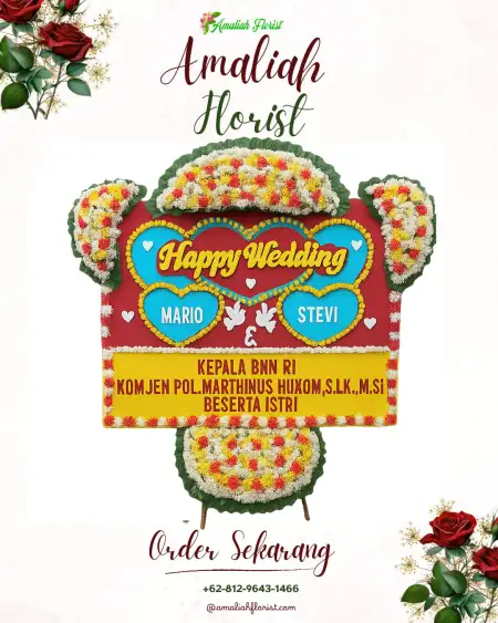 Papan Bunga Pernikahan Majasem